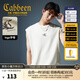 卡賓（CABBEEN）【肩位拼接】男裝 火焰logo背心夏季新款美式無(wú)袖t上衣潮牌帥 杏色15 L /175/50