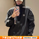 阿迪達斯（adidas）三葉草外套男裝女裝 2025秋新款時(shí)尚潮流運動(dòng)服休閑梭織防風(fēng)夾克 經(jīng)典三條紋/雙層內里/熱銷(xiāo)款 S