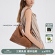 VANESSA HOGAN【張雅欽同款】VH女包欣冉hobo包頭層植鞣牛皮斜挎單肩包生日禮物 可可紅棕-大號+綠野仙蹤禮盒
