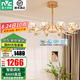 雷士（NVC）智控后現(xiàn)代歐美創(chuàng)意百搭大氣智能高亮LED吊燈輕奢客廳北歐 力薦【海月10頭】120瓦 智能高顯
