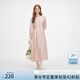 范思藍(lán)恩秋季簡(jiǎn)單大方V領(lǐng)連衣裙女秋裝2024新款法式氣質(zhì)收腰裙子連衣裙女 花束粉 M