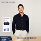 TOMMY HILFIGER【燈芯絨】秋冬男裝商務(wù)休閑純色修身長(cháng)袖襯衫外套 藏青色FAP M
