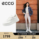 愛(ài)步（ECCO）夏季厚底休閑板鞋 街頭球鞋女鞋272813 白色/灰白色38