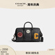 蔻馳（COACH）奧萊男士經(jīng)典標志VENTURER 27號大容量旅行手提包通勤 青銅色硬件/炭黑色 混合色