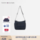 TOMMY HILFIGER25新款春夏男裝簡(jiǎn)約金屬字母繩結(jié)拉鏈大容量單肩斜挎包 藏青色DW6 OS