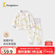 童泰（TONGTAI）寶寶秋衣套裝春秋季純棉嬰兒衣服兒童高腰護(hù)肚家居服黃色80cm
