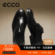 愛(ài)步（ECCO）正裝皮鞋男 增高布洛克雕花牛皮德比鞋 里斯622164 黑色41
