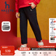 哈吉斯（HAZZYS）品牌童裝男童長(cháng)褲冬季新款舒適彈力防風(fēng)保暖百搭加絨針織長(cháng)褲 藏藍 155cm