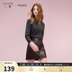 三彩2025冬季新款皮質(zhì)半身裙PU短裙A字裙摩登女 紅棕色 L
