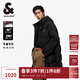 杰克·瓊斯（JACK&JONES）冬季男裝潮流時(shí)尚外套百搭字母反光印花連帽中長(cháng)款羽絨服男士厚款 E40 黑色 M 175