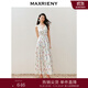 MAXRIENY【浪漫花園-商場(chǎng)同款】城市度假風(fēng)綁帶深v連衣裙露背裙子 粉花 L 03/38