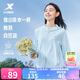 特步防曬衣女夏裝綿綿冰3.0冰絲透氣UPF50+抗紫外線運動服戶外外套 清水藍 M