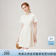 范思藍(lán)恩氣質(zhì)通勤短袖收腰連衣裙女短裙2024夏新款法式溫柔18007 米色 XL