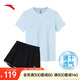 安踏速干套裝丨運動(dòng)短袖短褲兩件套女夏季冰絲跑步吸濕透氣羽毛球服