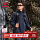 猛犸象（MAMMUT）【抓絨款】Clion 男女款戶(hù)外防風(fēng)保暖休閑夾克外套刺繡標軟殼 黑色【紅標】 L
