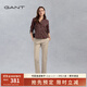GANT/甘特春季新款女士美式潮流舒適通勤純色簡(jiǎn)約百搭九分休閑褲 277沙黃色 36