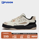 FILA FUSION斐樂(lè )潮牌男鞋BANK II專(zhuān)業(yè)滑板鞋運動(dòng)鞋板鞋 古白色/水泥棕-AC 42