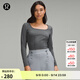 lululemon丨Waist-Seamed Nulu?女士腰部縫線(xiàn)長(cháng)袖T恤 LW3HVRS 橫越灰色 M /8