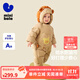 迷你巴拉【三防】巴拉羽絨連體衣嬰兒衣服寶寶萌趣爬服加厚2025秋冬新款 卡其50677-貓咪 【三防護肚】 90 cm 【充絨量81.9g】