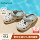 熱風(fēng)（Hotwind）男鞋厚底洞洞鞋2025年夏季新款時(shí)尚百搭兩穿包頭拖鞋輕便沙灘涼鞋 09灰色 一鞋兩穿 44 L(44-45)