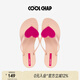 COOLCHAP愛(ài)心人字拖女軟底外穿防滑海邊沙灘度假2024年夏季新款夾腳涼拖鞋 水晶玫瑰 38 （建議拍大一碼）