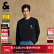 杰克·瓊斯（JACK&JONES）25年男裝秋季BSQ聯(lián)名長(cháng)袖T恤男個(gè)性寬松休閑重磅純棉圓領(lǐng)打底衫 E40黑色 常規 M （175）