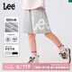 Lee童裝夏季兒童短褲2025新款男女中大童休閑運動褲學生防潑水五分褲 灰色 （100%棉） 120 cm