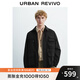 UR2025秋季新款男裝休閑工裝風(fēng)口袋寬松棉服外套UUV150006 正黑 M