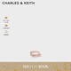 CHARLES&KEITH半寶石飾時(shí)尚個(gè)性戒指CK5-32120257 Rose Gold玫瑰金色