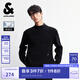 杰克·瓊斯（JACK&JONES）【七夕情人節(jié)禮物】秋冬男士打底衫可機(jī)洗針織衫半高領(lǐng)套頭毛衣 E43 黑色 L 180