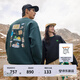 KOLON SPORT/可隆衛(wèi)衣 男女同款戶外露營休閑衣插畫師聯(lián)名衛(wèi)衣 LUMT4WTT54-DG 深綠色 M 170/92A