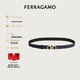 菲拉格慕（Ferragamo）女士藍黑色牛皮雙面可調(diào)式腰帶 0673955_C_80 七夕禮物送女友