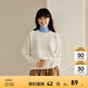 森馬毛衣女冬寬松時(shí)尚氣質(zhì)圓領(lǐng)針織衫優(yōu)雅千鳥格套頭衫女裝內(nèi)搭 白色調(diào)00311 165/88A/L