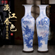 京茂景德鎮陶瓷手繪青花山水大花瓶客廳酒店公司開(kāi)業(yè)落地擺件喬遷送禮 (單個(gè))高手繪青花《漓江春色》 +送底座 140cm