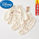 迪士尼（Disney）嬰兒衣服春春秋款兩件套分體套裝女寶寶秋衣秋褲外出服6到12個(gè)月 橙紅色 80 建議20到25斤左右