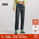 森馬（Semir）牛仔褲女冬加絨做舊長(cháng)褲女生保暖顯腿長(cháng)ins潮直筒褲103724124011