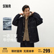 森馬（Semir）棉服男冬防潑水薄款一衣三穿兩件套oversize牛仔外套103724112102