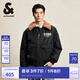 杰克·瓊斯（JACK&JONES）男裝衣服秋季新款時(shí)尚帥氣翻毛領(lǐng)棉衣寬松多口袋短款棉服男厚外套 E40 黑色 XS 165