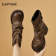DAPHNE達芙妮美拉德真皮馬丁靴女2025秋季新款厚底褲管靴復古英倫風(fēng)短靴