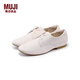無(wú)印良品（MUJI）女式 不易疲勞 皮革 綁帶鞋 女鞋鞋子 25年春季 EJB01A5S 米白色 24.5 /39碼