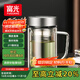 富光高硼硅玻璃杯大容量帶茶隔水杯便攜帶把辦公泡茶杯子辦公杯子