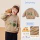 JELLYBABY【秋冬新品】?jì)和l衣早秋5女童半高領(lǐng)加絨男童衣服6寶寶秋裝