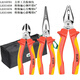 老A （LAOA）絕緣老虎鉗絕緣鋼絲鉗 鉗子手工鉗 1000V高耐壓鉗子 絕緣常用3件工具包套裝LA321857