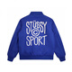 斯圖西（stussy）美式秋冬款背面大Spot字母植絨保暖棒球服羊毛外套潮流 男女同款 寶藍(lán)色 XL (140-160斤)