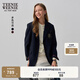 Teenie Weenie小熊西裝外套女2025年春季新款復古氣質(zhì)學(xué)院風(fēng)徽章西裝外套 藏青色 S 160