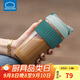 樂(lè )扣樂(lè )扣（LOCK&LOCK）咖啡杯耐熱玻璃水杯子男女學(xué)生便攜式雙飲吸管杯隨手杯500ML綠色