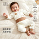 宜爽兒嬰兒保暖內衣套裝春秋冬寶寶偏開(kāi)高腰護肚秋衣 咖色小熊   90   