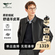 七匹狼真皮皮衣夾克新款休閑工裝舒適羊皮革衣服上衣男士外套 001(黑色) 3XL 185/100A