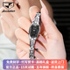 金仕盾（JIN SHI DUN）瑞士認證品牌手表女進口機芯時尚鎢鋼表防水女表玫瑰金女式手鏈表 金仕盾-6531-鎢鋼本黑色
