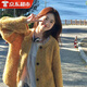 LZJV早秋慵懶風(fēng)寬松黃色毛衣外套女秋冬2025新款爆款高級開(kāi)衫針織上衣 黃色均碼（80-120斤）